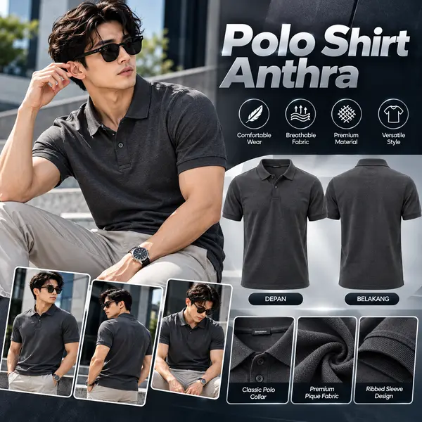 Mantul138 Polo Shirt Anthra