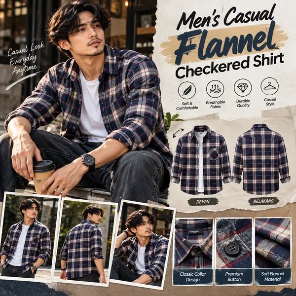 Mantul138 Kemeja Flanel