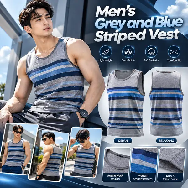 Mantul138 Kaos Singlet Striped